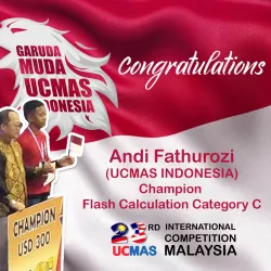 Photos INDONESIA-Result  @ 23RD UCMAS INTERNATIONAL COMPETITION 2018 5 juara